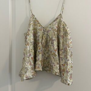 Zara Floral Metallic Top